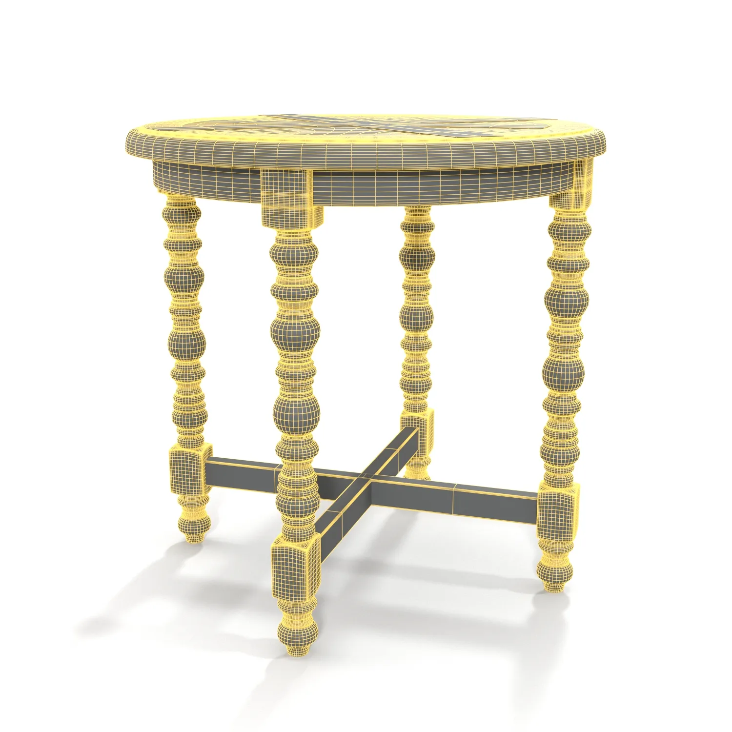 Spindle Side Table 3D Model_07